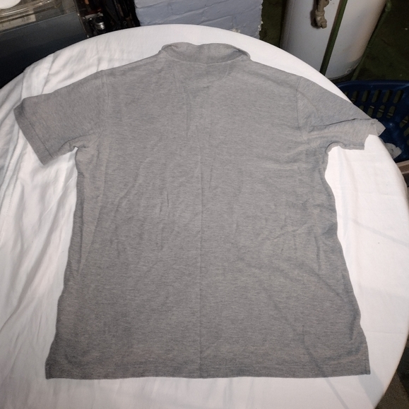 Chaps Heather Gray Cotton Pullover Short Sleeve Polo Shirt - Picture 3 of 10